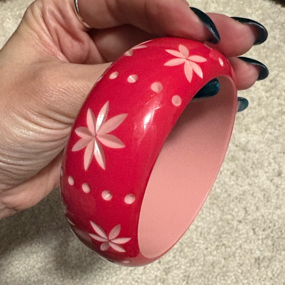 Splendette pink pinup tiki retro bangle bracelet